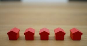 red blocks on brown wooden table